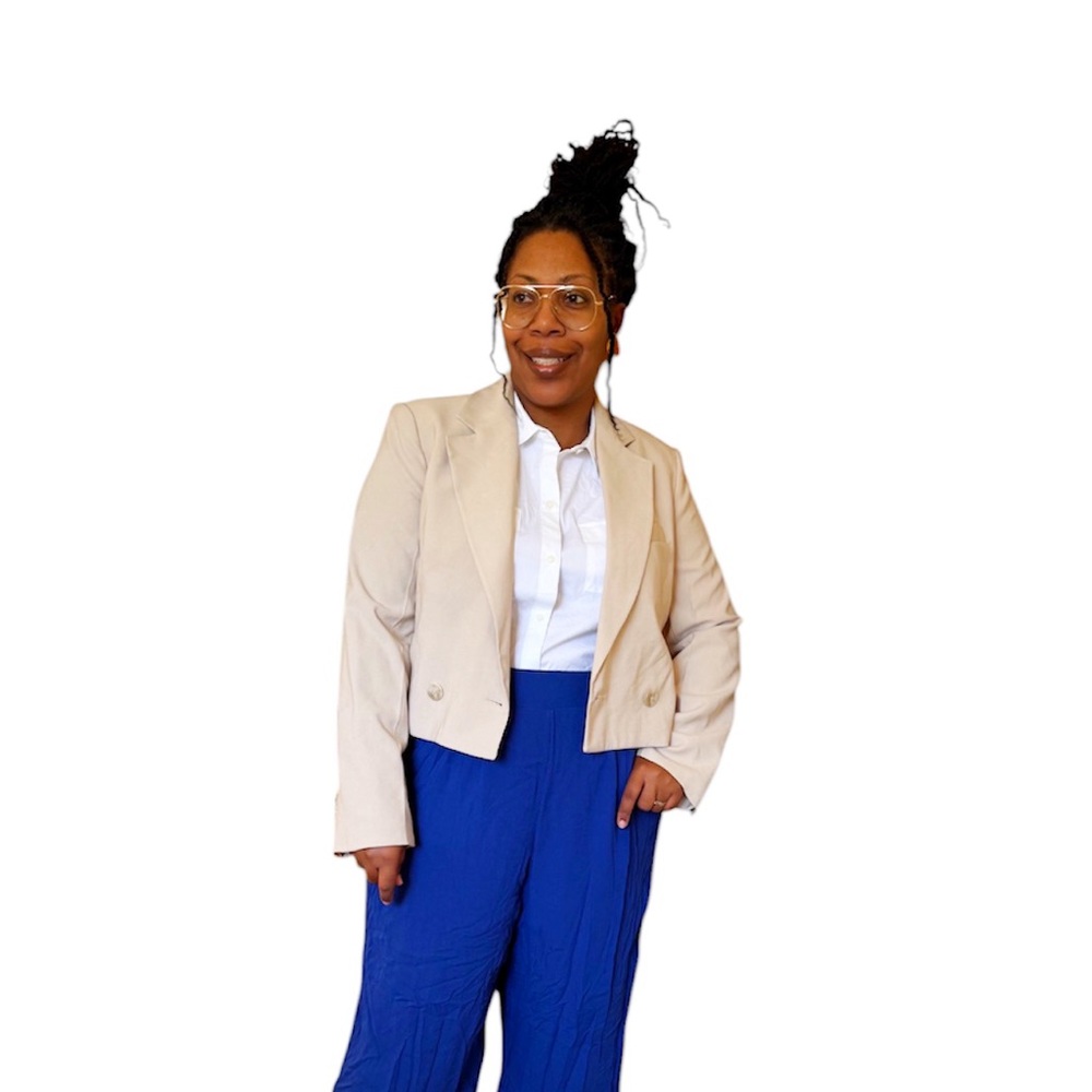Zara Blazer Double Breasted Oversized Cropped